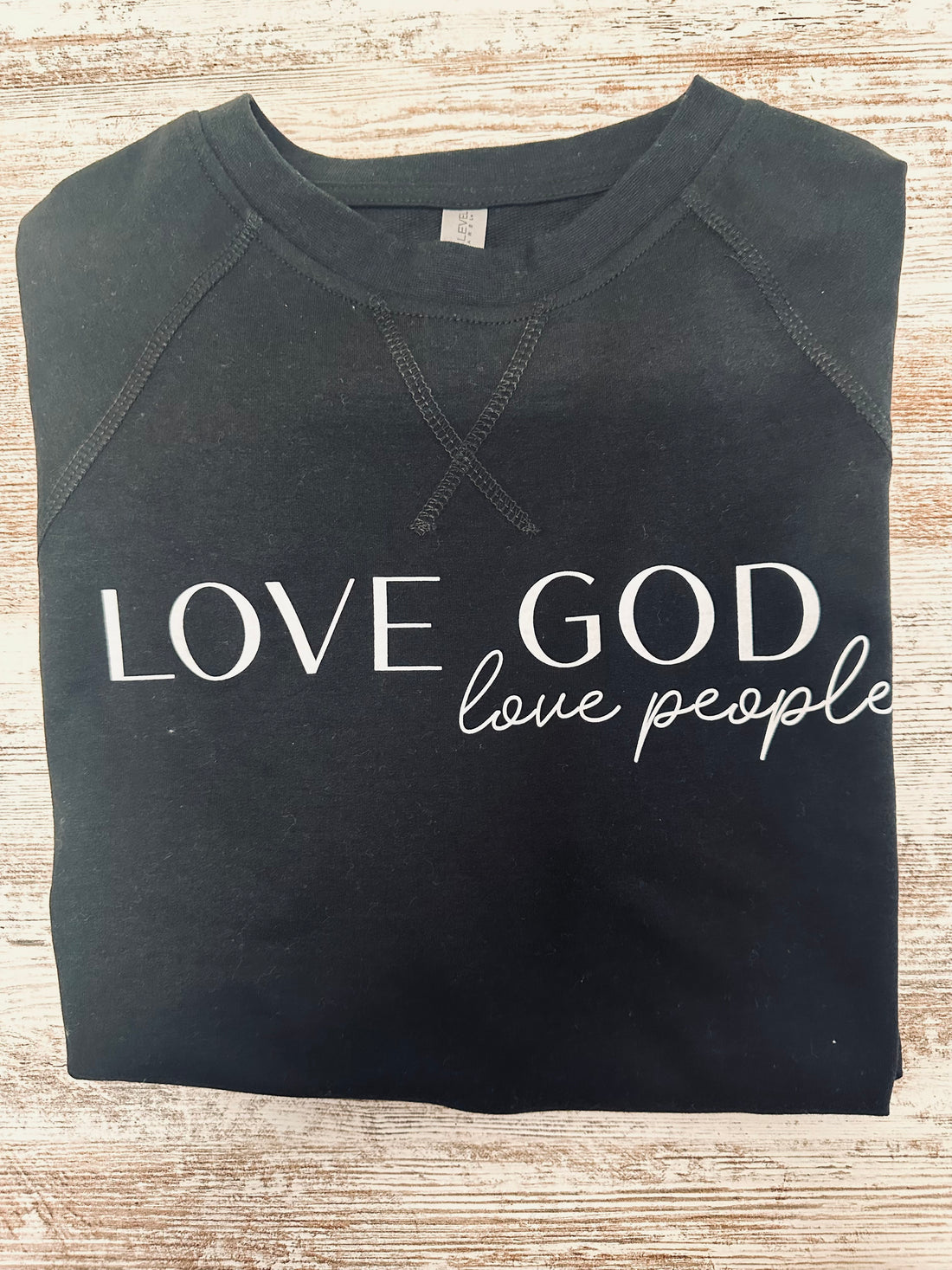 JD: Love God, Love People Crewneck