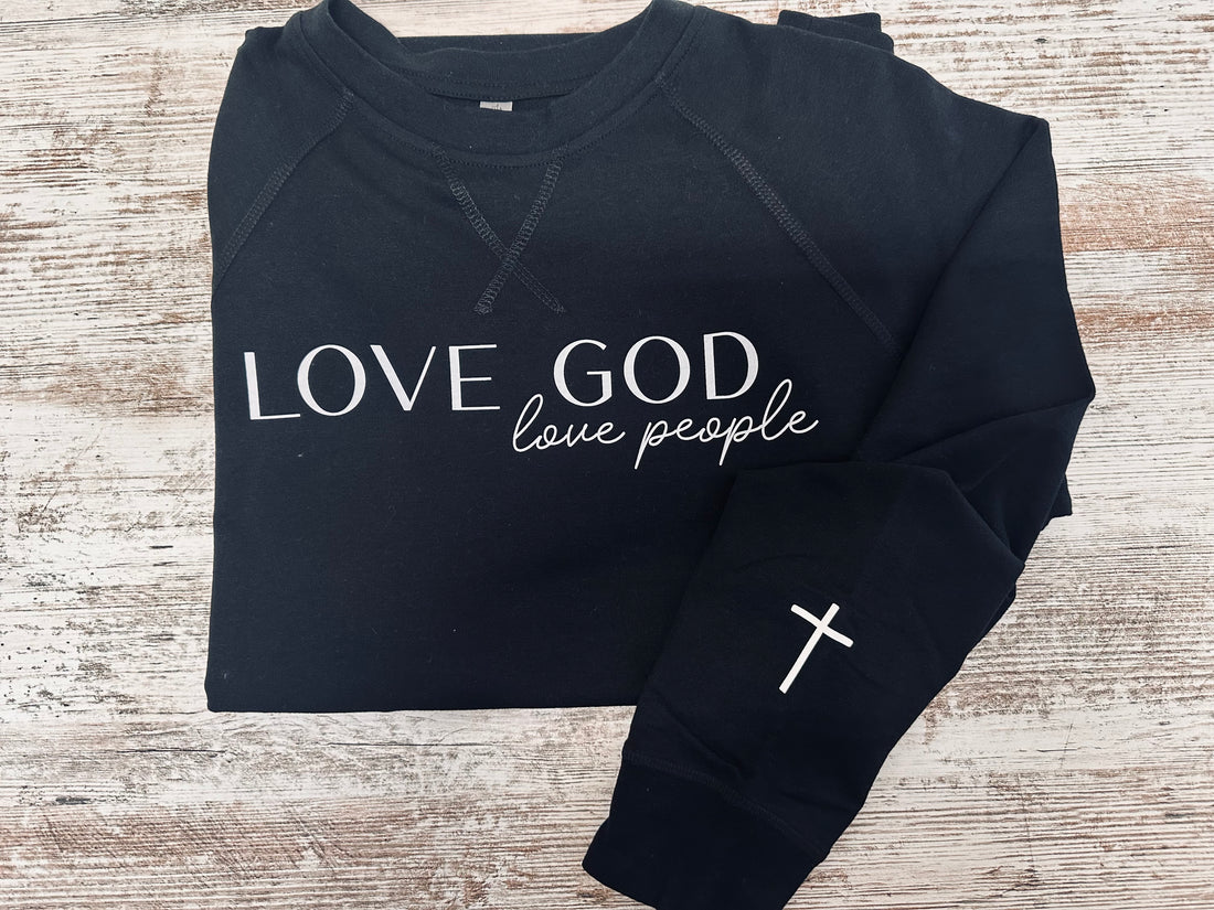 JD: Love God, Love People Crewneck