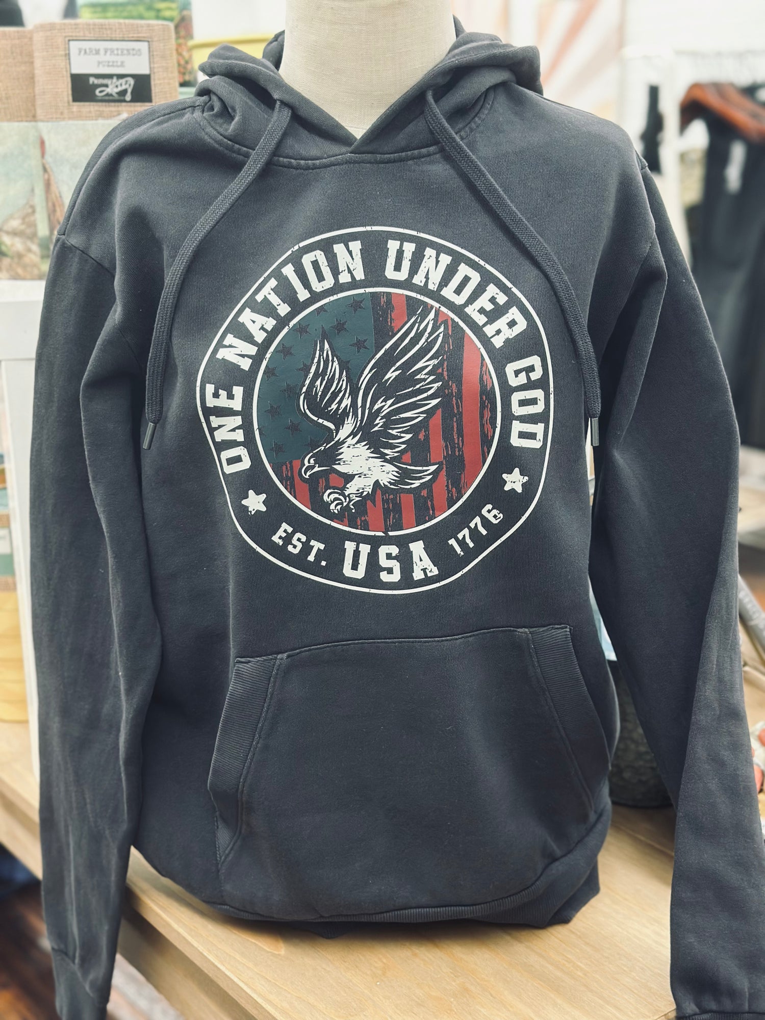 JD: One Nation Under God Vintage Hoodie