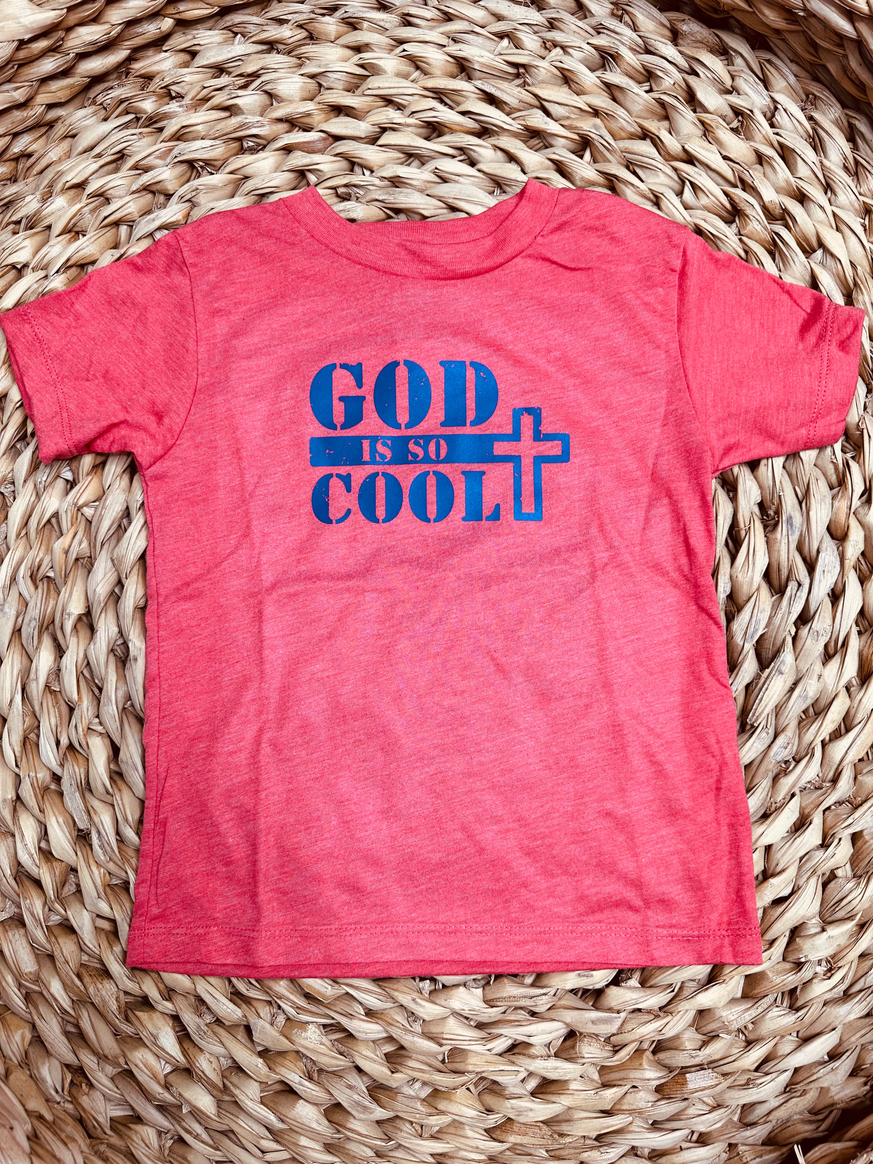 JD: Red Toddler God is so Cool Tee