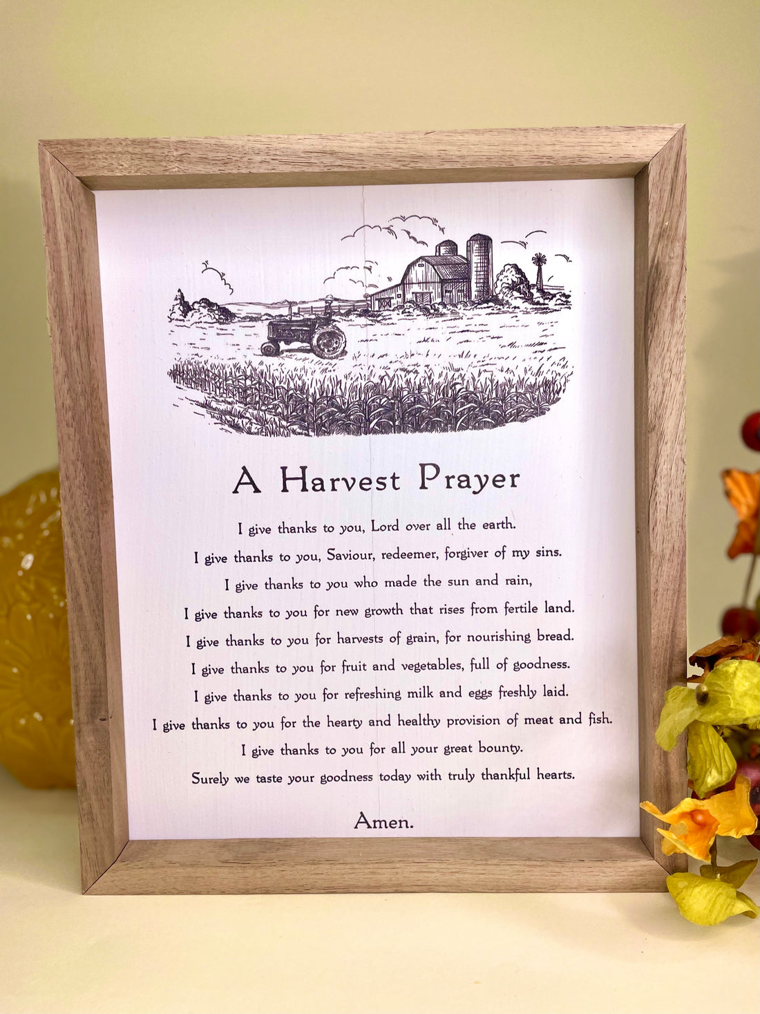 A Harvest Prayer Sign