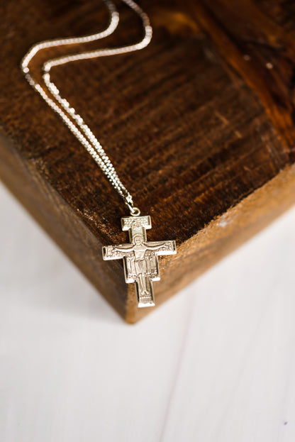 L9076- McVan San Damiano Crucifix Necklace